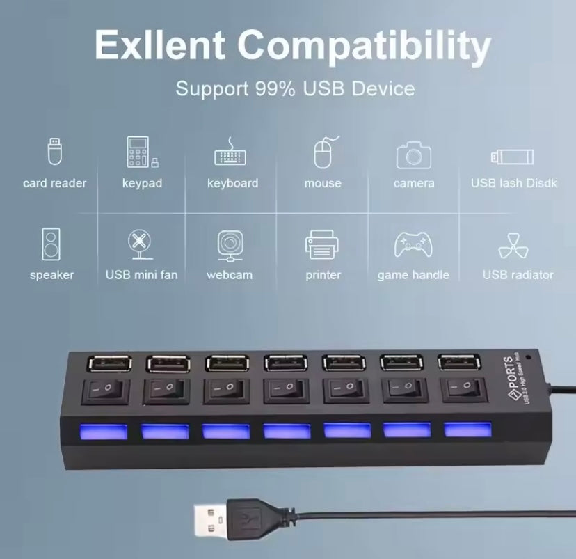 Switch Extension Hub 7-port USB2.0 Hub